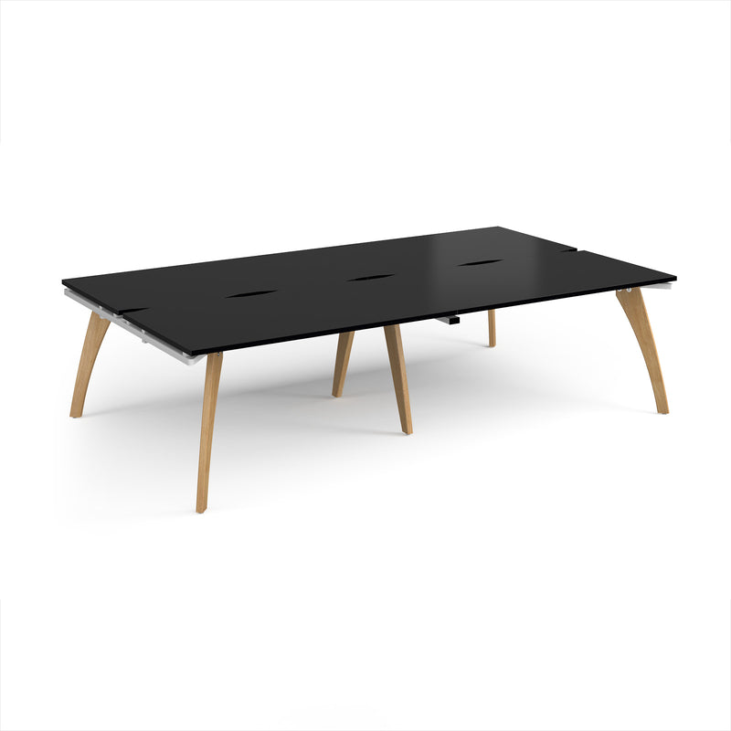 Fuze Double Back To Back Desks - Black