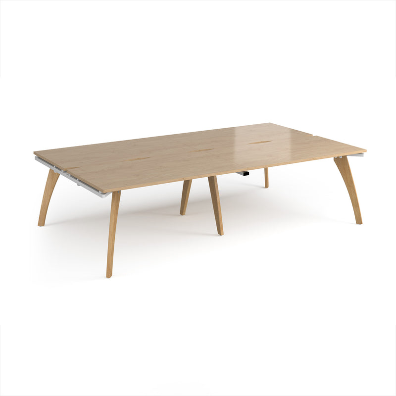 Fuze Double Back To Back Desks - Kendal Oak