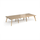 Fuze Triple Back To Back Desks - Kendal Oak - NWOF