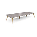 Fuze Triple Back To Back Desks - Grey Oak - NWOF