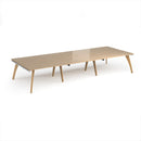 Fuze Triple Back To Back Desks - Kendal Oak - NWOF