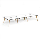 Fuze Triple Back To Back Desks - White/Black - NWOF