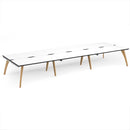 Fuze Triple Back To Back Desks - White/Black - NWOF