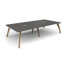 Fuze Rectangular Boardroom Table With 2 Cut-Outs - Onyx Grey - NWOF