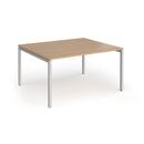Connex Plus Slimline Goal-Post Back To Back Desk - Beech - NWOF