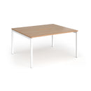Connex Plus Slimline Goal-Post Back To Back Desk - Beech - NWOF