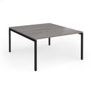 Connex Plus Goal-Post Back To Back Desk - Grey Oak - NWOF