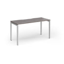 Connex Plus Slimline Goal-Post Single Desk - Grey Oak - NWOF