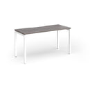 Connex Plus Slimline Goal-Post Single Desk - Grey Oak - NWOF