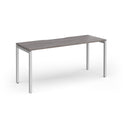 Connex Plus Slimline Goal-Post Single Desk - Grey Oak - NWOF