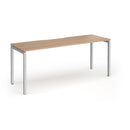 Connex Plus Slimline Goal-Post Single Desk - Beech - NWOF