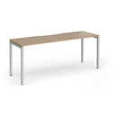 Connex Plus Slimline Goal-Post Single Desk - Kendal Oak - NWOF