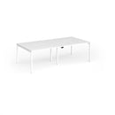 Connex Plus Slimline Goal-Post Double Back To Back Desk - White - NWOF