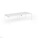 Connex Plus Slimline Goal-Post Double Back To Back Desk - White - NWOF