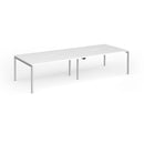 Connex Plus Slimline Goal-Post Double Back To Back Desk - White - NWOF