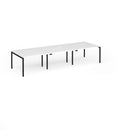 Connex Plus Slimline Goal-Post Triple Back To Back Desk - White - NWOF