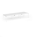Connex Plus Slimline Goal-Post Triple Back To Back Desk - White - NWOF