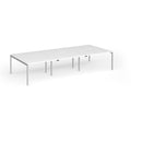 Connex Plus Goal-Post Triple Back To Back Desk - White - NWOF