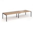 Connex Plus Slimline Goal-Post Double Back To Back Desk - Beech - NWOF