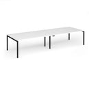 Connex Plus Slimline Goal-Post Double Back To Back Desk - White - NWOF