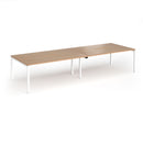 Connex Plus Slimline Goal-Post Double Back To Back Desk - Beech - NWOF