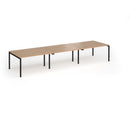 Connex Plus Slimline Goal-Post Triple Back To Back Desk - Beech - NWOF