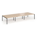 Connex Plus Goal-Post Triple Back To Back Desk - Beech - NWOF