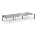 Connex Plus Goal-Post Triple Back To Back Desk - Nebraska Oak - NWOF