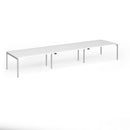 Connex Plus Slimline Goal-Post Triple Back To Back Desk - White - NWOF