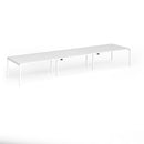 Connex Plus Slimline Goal-Post Triple Back To Back Desk - White - NWOF