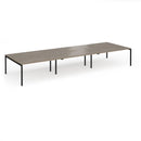 Connex Plus Goal-Post Triple Back To Back Desk - Nebraska Oak - NWOF