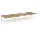Connex Plus Goal-Post Triple Back To Back Desk - Oak - NWOF