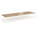 Connex Plus Goal-Post Triple Back To Back Desk - Beech - NWOF