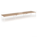 Connex Plus Slimline Goal-Post Triple Back To Back Desk - Beech - NWOF