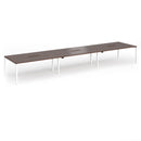 Connex Plus Slimline Goal-Post Triple Back To Back Desk - Walnut - NWOF