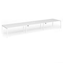 Connex Plus Slimline Goal-Post Triple Back To Back Desk - White - NWOF
