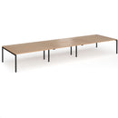 Connex Plus Goal-Post Triple Back To Back Desk - Beech - NWOF