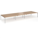 Connex Plus Goal-Post Triple Back To Back Desk - Beech - NWOF
