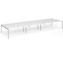 Connex Plus Goal-Post Triple Back To Back Desk - White - NWOF