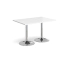Genoa Rectangular Dining Table With Trumpet Base - White - NWOF