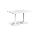 Genoa Rectangular Dining Table With Trumpet Base - White - NWOF