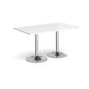 Genoa Rectangular Dining Table With Trumpet Base - White - NWOF