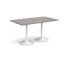 Genoa Rectangular Dining Table With Trumpet Base - Grey Oak - NWOF