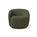 Dams Grace single swivel club chair with plush upholstery and rounded armrests, shown from the front angle.