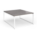 Connex Plus O Frame Back To Back Desk - Grey Oak - NWOF