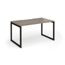 Connex Plus O Frame Single Desk - Nebraska Oak - NWOF