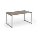 Connex Plus O Frame Single Desk - Nebraska Oak - NWOF