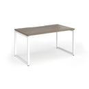 Connex Plus O Frame Single Desk - Nebraska Oak - NWOF