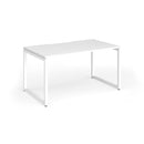 Connex Plus O Frame Single Desk - White - NWOF