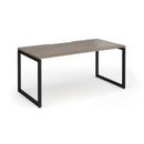 Connex Plus O Frame Single Desk - Nebraska Oak - NWOF